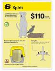 How much to fly a pet on Spirit Airlines