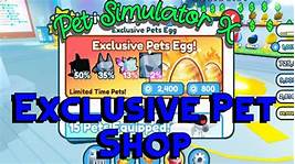 Where is the Exclusive Shop in Pet Simulator X