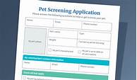 What is a Pet Screening Application?