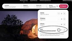 Where is the Pet Filter on Airbnb?